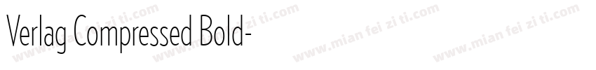 Verlag Compressed Bold字体转换